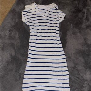 Striped Blue and White Women's Dress